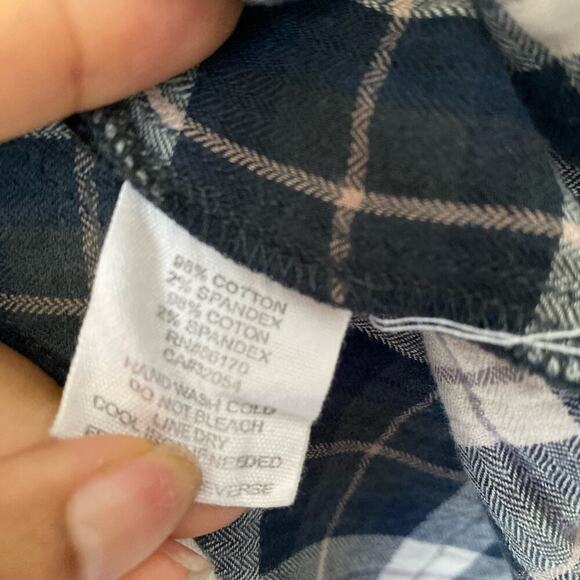 Urban Outfitters BDG sz XS blue green cotton button shirt - Picture 6 of 10